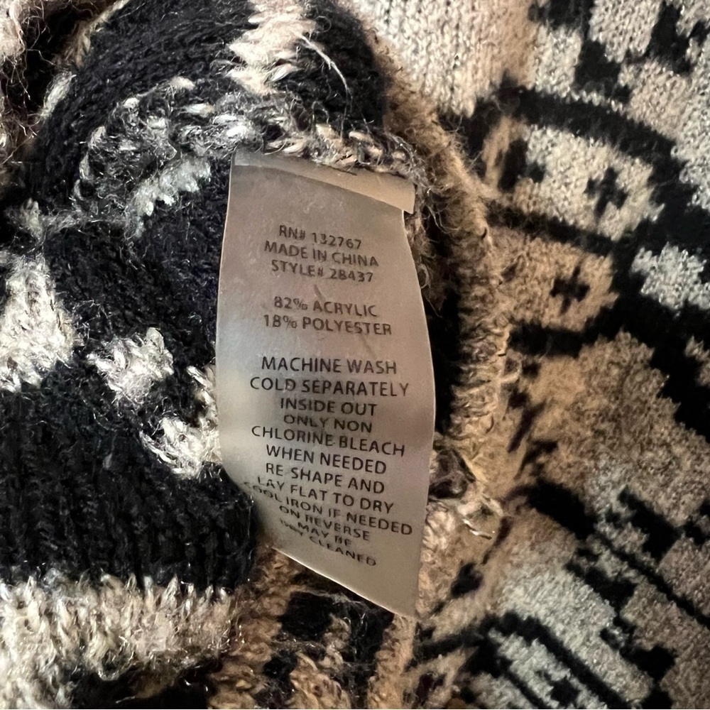 Soft Surroundings | Calais Aztec Southwestern Open Front Cardigan Sweater Size M - Picture 14 of 14